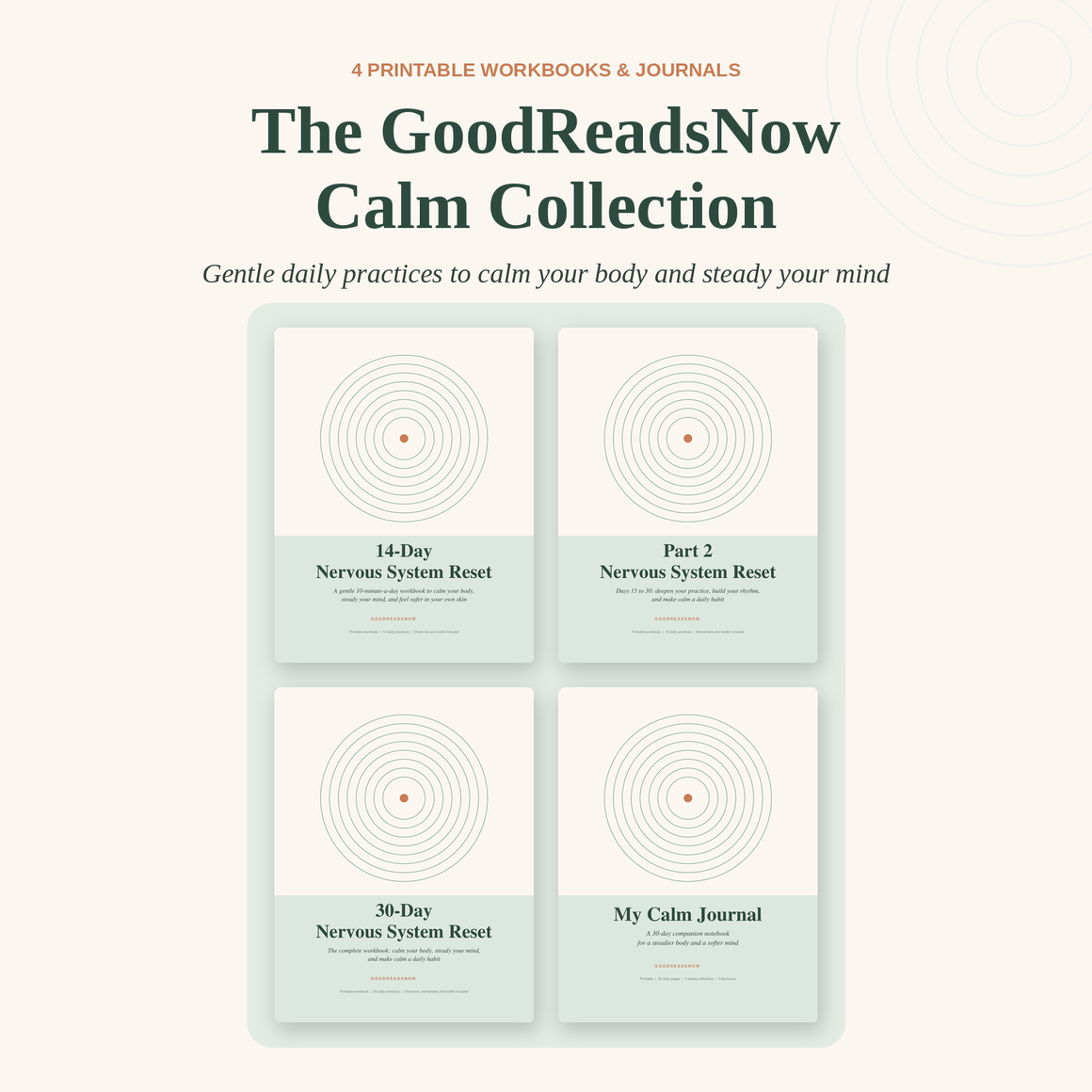 The GoodReadsNow Calm Collection