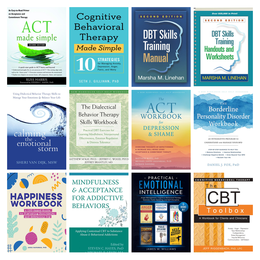 The Complete CBT & DBT Skills Library (12-Book Bundle)