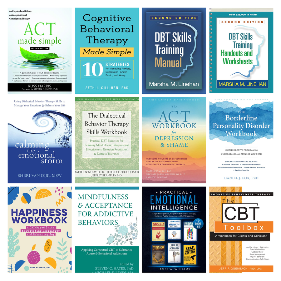 The Complete CBT & DBT Skills Library (12-Book Bundle)