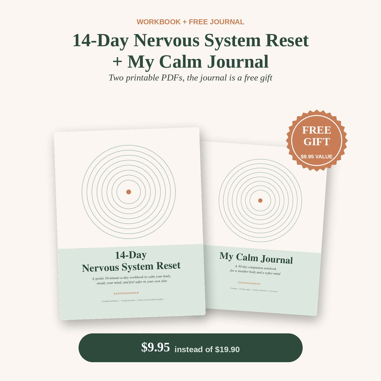 14-Day Nervous System Reset + Free My Calm Journal (Duo)