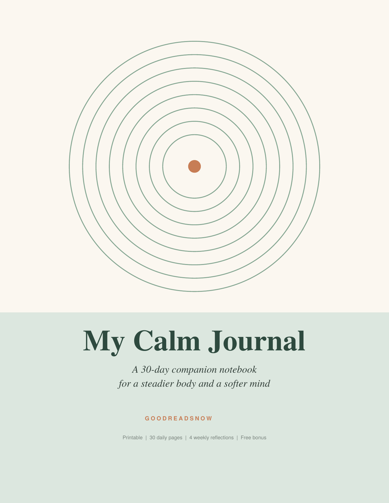 My Calm Journal: 30-Day Companion Notebook (Printable PDF)