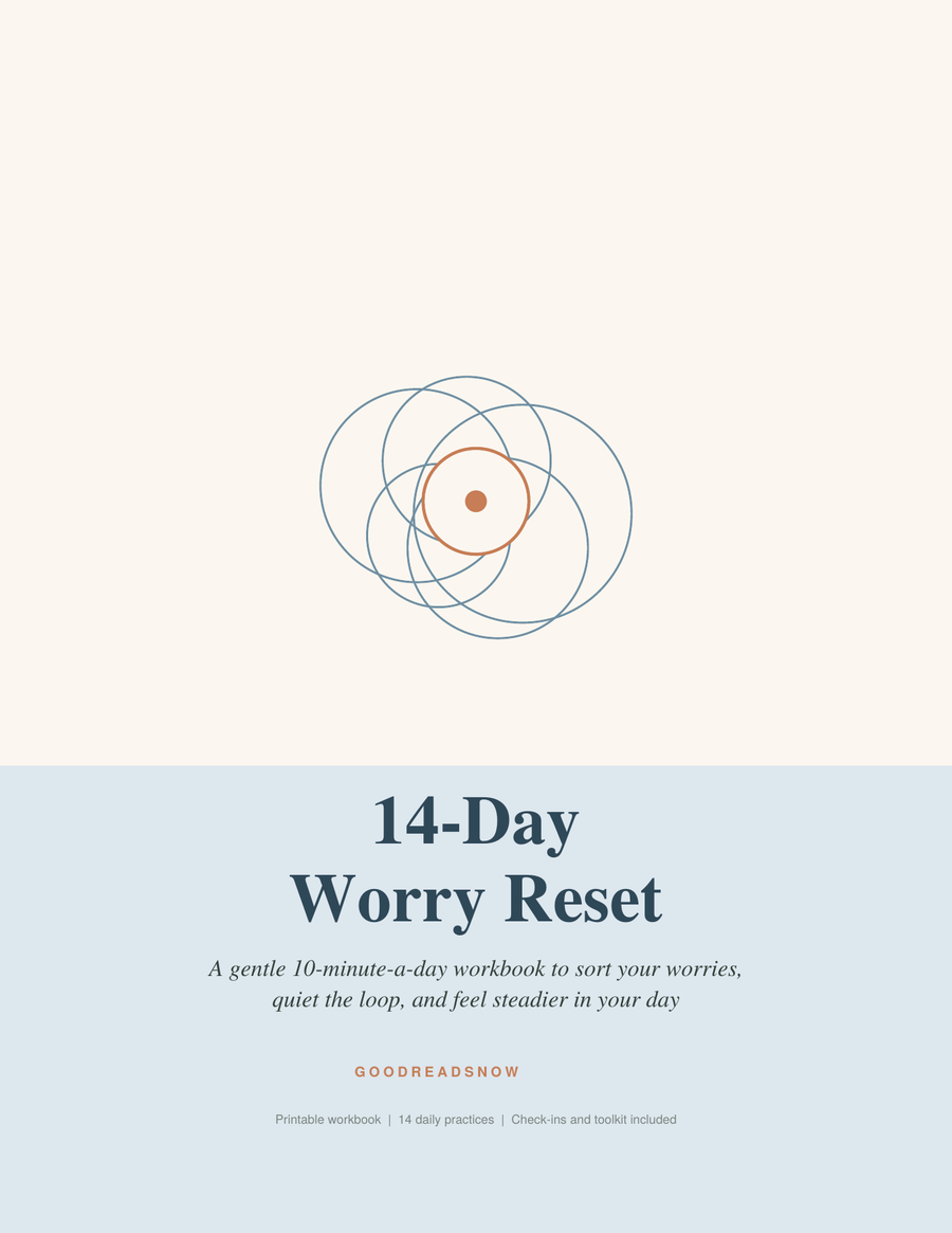 14-Day Worry Reset Workbook: Printable Daily Practices to Quiet the Loop