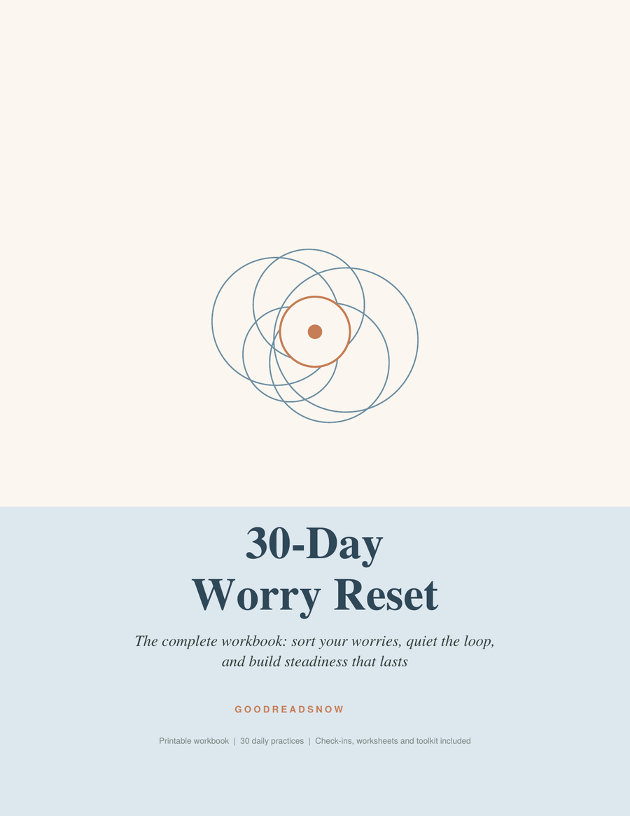 30-Day Worry Reset: The Complete Printable Workbook